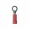 Panduit Ring Terminal, #10 Stud Size, 18 AWG, 600 V, Vinyl Insulated, Red, Crimp Termination Only, 1000 PK PV18-10R-MY - alternate 1
